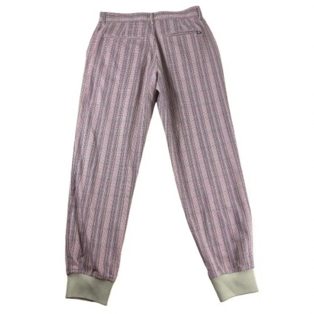 Houston White Mens 2-Piece Vest and Jogger Pant Set Pink Brown Plaid Size Small
